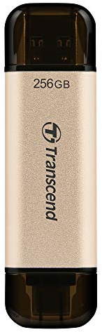 Transcend 256GB JetFlash 930C Dubbelt USB-minne, upp till 420 MB/s | USB 3.2 Gen 1-minne, metallhölje för spelkonsol, fotominne
