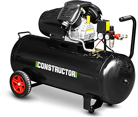 CONSTRUCTOR 100L Zweizylinder Ölkompressor 3PS