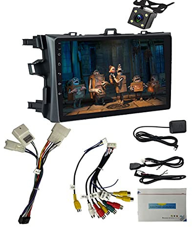 NC 9 inch 2din Android 8.1 Car Radio Bluetooth Multimedia Video Player Car Stereo GPS Navigation Compatible For Toyota Corolla 2009-2013(small frame) +4LED camera