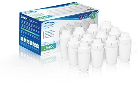 Aqualogis UniX Water Filter Cartridge Compatible with Brita Classic, Dafi, PearlCo, Mavea 107007, AquaOptima RUF916 Water Jug 12pk