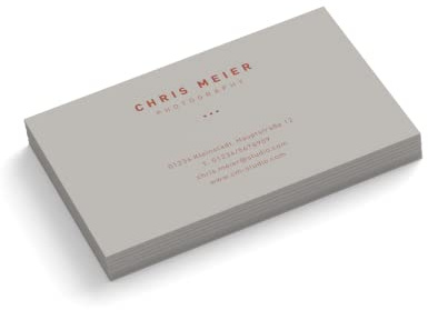 Visitenkarten | 350 g Qualitätsdruck | 1-seitig | Text + Farbe sofort anpassen | 85 x 55 mm | sofort gestalten | Design Two Tone | hochwertig (Grau, 100 Stück)
