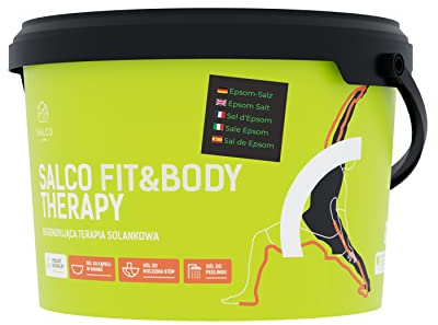 Salco Badsalt Sport Fit & Body – 3 kg. Regenererande solebad Epsom Complex med epsomsalt för idrottare och sportiga aktiva människor