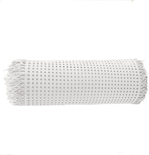 Wiener Geflecht, PE Rattan Gurtband, Breite Rattan Geflecht, Wasserdicht Wabengeflecht, Handgemachtes Rattan Kunsthandwerk für DIY Möbeldekoration , Stuhlgeflecht, Möbelgeflecht (60 x 200cm, Weiß)