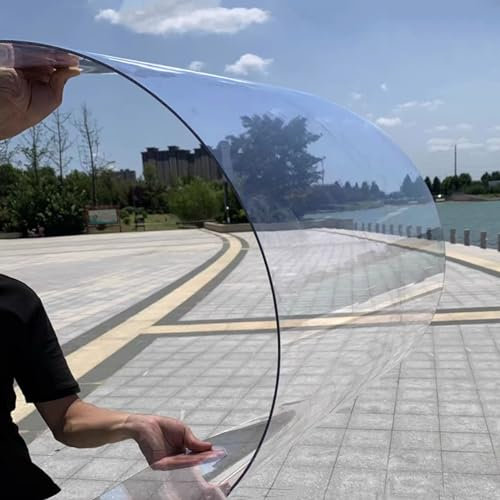 Dach Platten aus Polycarbonat UV-beständig Transparente Acrylplatten Kunststoffplatte Vordach Haustür Überdachung,Ersatzplatten für Gewächshaus Balkon Pavillon Dach,Anpassbar (0.6 * 5m)