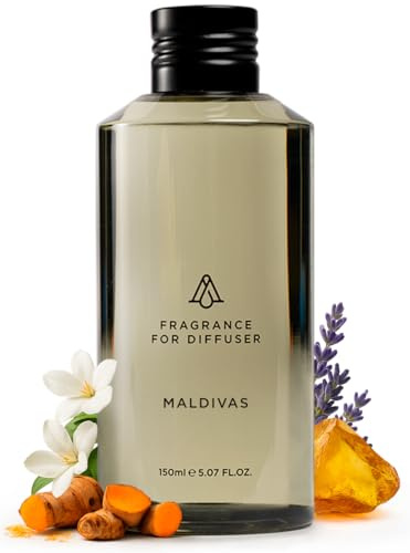 AromaPlan Hotel Scents Maldivas 5 Fl Oz (148ml), Home Luxury Aroma & Hotel Fragrance Diffuser Oil- Hotel Diffuser Oil for Aromatherapy- USA Made, Bigger Bottle, Bolder Aroma & Longer Lasting