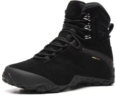 SANANG Männer wasserdichte Wanderschuhe, Rindsleder Sandy Schwarz Outdoor Tactical Armee Klettern Frauen Trekking Bergschuhe