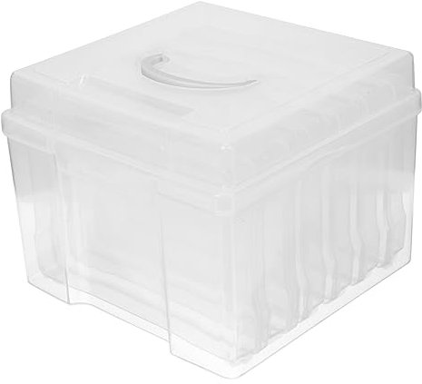 HOMSFOU 1set Scatola Organizer Fotografica Trasparente Contenitore Portatile Per Foto Postcard e Piccoli Oggetti Compatte e Leggere Per Organizzare e Conservare Accessori Gioielli e