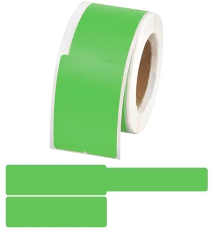 Kabelbeschriftung 100 Stück 25 x 38 + 40 mm selbstklebende Kabeletiketten, wasserdichte Kabelmarkierung, Kabelanhänger, Laserdruckeraufkleber, Verdrahtungsetiketten-Organizer Kabel Beschriftung(Green)