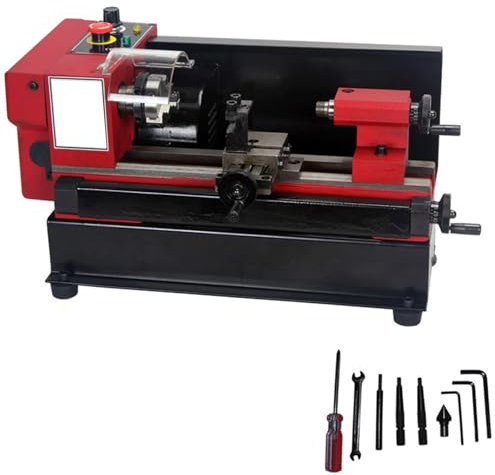 125 * 50 Mm Mini Lathe Machine, 3800 RPM Variable Speed Change, 150W Precision Mini Lathe, Milling Machine for Various Metal Turning