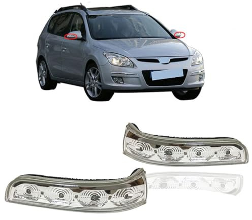 SUMRED Auto Rückspiegel Blinker für Hyundai I30 2008, 2009, 2010, 2011, 2012, Außenspiegel-Kontrollleuchte 87623 2L600/ 87613 2L600 Seite Rückspiegel Blinker Licht,Left