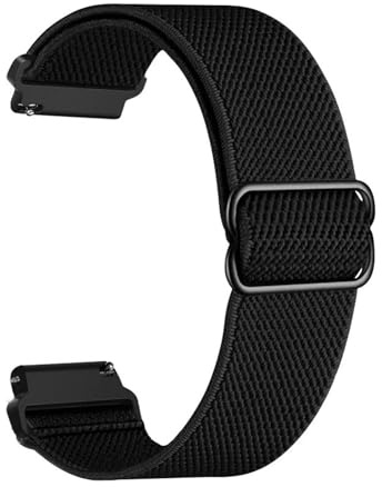 yzw6688 22 mm band kompatibelt med Ares 3 Pro Stratos 3 Stratos 2 Lite Vibe 7 simrem Smart Watch Nylon Elastiskt sportarmband som andas(Black,Stratos 2)