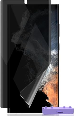Zerrshoo Schutzfolie für Samsung Galaxy S22 Ultra Sichtschut, für Samsung Galaxy S22 Ultra Flexibilität TPU Folie Privacy [ ist nicht gehärtetes Glas ] 1 Stück. Anti-Kratzen Anti-Spy Schutzfolie