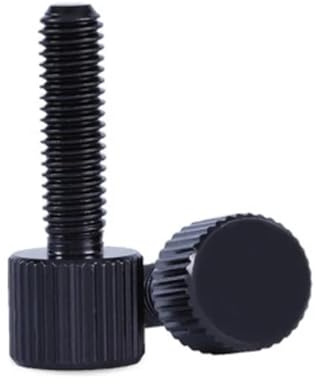 5 Stück - 10 Stück M2 M2,5 M3 M4 M5 M6 Stahl mit schwarzer Rändelschraube mit kleinem Kopf(25mm,M6(5Pcs))