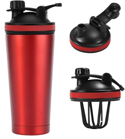 EACHPT Shaker à Protéines, 750ml en Acier Inoxydable, Isotherme, Double Paroi, Sans BPA, Étanche, Pour Boissons Protéinées et Sportives
