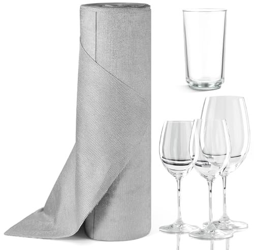 Kinberry Disposable Dish Cloths - 50 Count Microfiber Roll Reusable Cleaning Rag Roll Microfiber hand tear cloth All Purpose Cloth Roll Hand Towel Cloth for Kitchen Cloth(Pink)