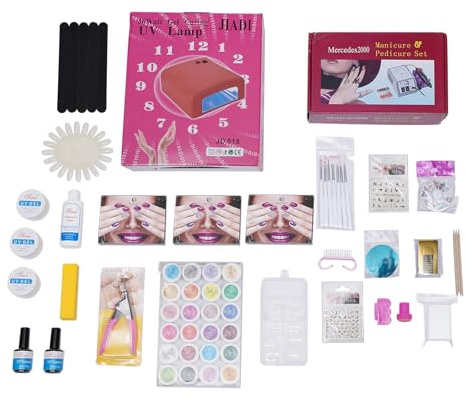 Professionelles Set Maniküre-Set professionelles Nagelknipser-Set 25 Nagelpflege-Werkzeuge mit luxuriösem Reiseetui für Home Salon Geschenkset