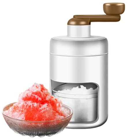 Tritaghiaccio a manovella per casa e all'aperto, Macchina Portatile per Ghiaccio tritato, Macchina Fai da Te per Granite per Feste, Bar, ristoranti