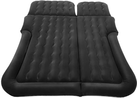 LIAIZE Billuftmadrass SUV, 170 x 120 cm rörlig uppblåsbar madrass med luftpump, flockning camping luftsäng med 2 kuddar, 6 oberoende kammare, uppblåsningstid 2–3 minuter