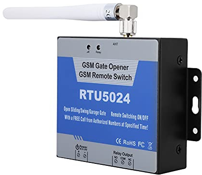GSM Gate Opener Access Controller, Mobile Phone Remote Control Switch with SMS Door Control, 4-Band Network Compatibility for Garage Door