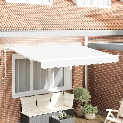 IKAYAA Tela de Repuestos para Toldos 300 x 250 cm, Toldo de Lona, Techo de Repuesto para Toldo, Telas para Toldos para Patio Terraza Jardín, Blanco
