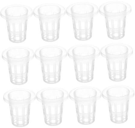BESPORTBLE 50pcs Hydroponic Planting Baskets Mesh Cups for Growing Nursery Plastic Hydroponic Cups for Outdoor Plants in Pots