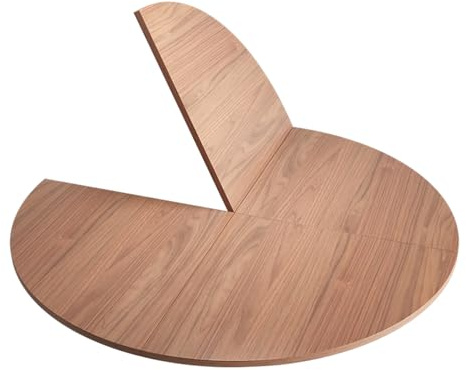 BOKNI Mesa Plegable Redonda Grande, Solo Tablero, Mesa de Comedor de Madera sin Patas, Mesa Plegable de un Cuarto de círculo para Fiestas en Interiores, fácil de Guardar (Color: Madera de Nogal, t
