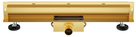 Balneo W-Drain Next Gold Wandablauf 60 cm, Edelstahl AISI 304, Gold | Edelstahl AISI 304, Wendepanel Fliese/Design, Einbautiefe ab 66 mm, 55 l/min, Schmutzfangkorb, 10 J. + 2 J. Beschichtung