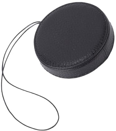 Jiawu Customizable PU Leather Camera Lens Cover Fits for Mini 99 Instant Camera Vintage Style Lens Cap for Travelers (Black)