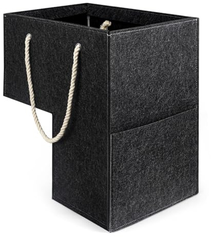 Cesto portaoggetti per gradini a forma di L - Scale per cesti della biancheria, organizer per scale in feltro, portaoggetti per gradini in moquette, cestino multiuso per vestiti e giocattoli con facil