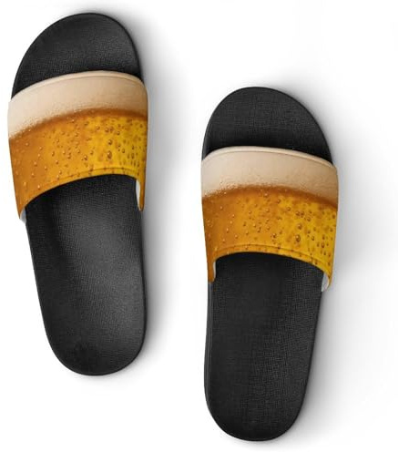 JITUIHOM Beer Glass Womens Slide Sandals Non Slip Summer House Slippers for Girls Slip-on Flip Flops 37 (235mm)