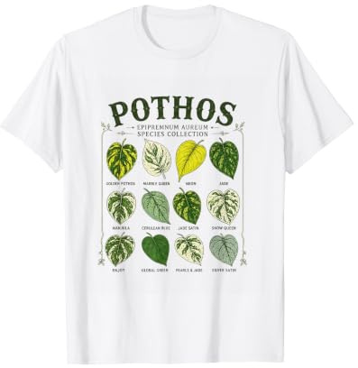 Grafico di identificazione delle Piante di Pothos varietà Grafica Botanica Maglietta