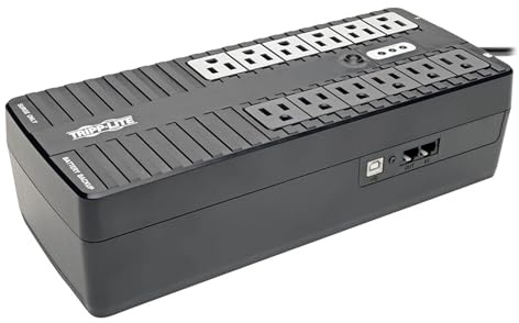 Eaton Tripp Lite Series INTERNET900U Small UPS Battery Backup & Surge Protector, 900VA / 480W, 12 Outlets, Computer Uninterruptible Power Supply Units for PC, 3-Year Warranty & $100,000 Insurance
