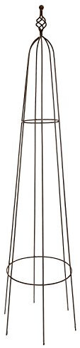 RUDDINGS WOOD 150cm Heavy Duty Natural Rust Metal Reeth Garden Obelisk Climbing Rose Plant Support Frame
