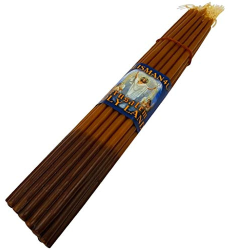 33 Natural Beeswax Taper Candles 9 Tall Blessed Church Jerusalem Holy Land Candles