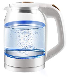 Bouilloire éLectrique en Verre - Bougie à Thé Rapide en Acier Inoxydable à éBullition Rapide en Acier Inoxydable avec Litre à LED Bleue De 1,8 Litre (R601-1.8l)