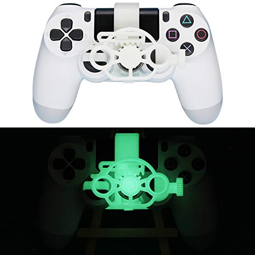 SHEAWA - Mando para videojuegos, mini volante para Sony PS4, accesorio para juegos de carreras (verde brillante)