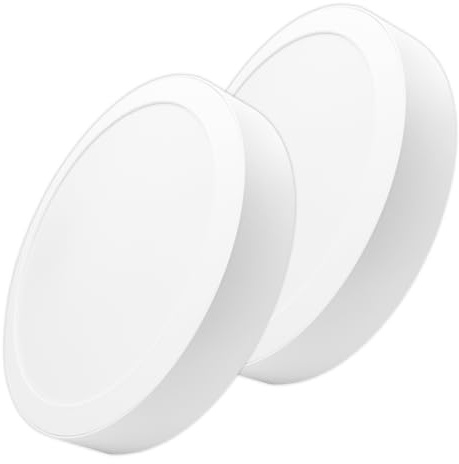 LED ATOMANT Packung mit 2 Runde LED Oberfläche Deckenleuchte 225mm 18W, Kaltweiße Farbe (6500K), 1650 Lumen, Integrierter Driver, für Decke Küche Bad