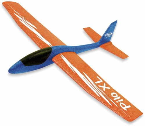 Schaumwurfgleiter 2in1 - Pilo XL - Super leicht (160g), Fast unzerstörbar, Höhenleitwerks für Looping oder Gleitflug umstecken, 86cm Spannweite