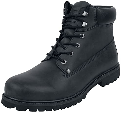 RED by EMP Hombre Botas Negras con Cordones