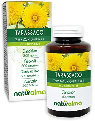 Maskros (Taraxacum officinale) rötter och blad Naturalma - 150 g - 300 tabletter - Kosttillskott - Naturligt och Veganskt