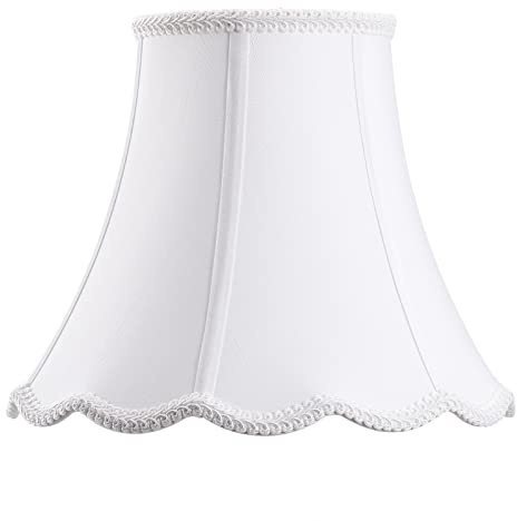 Bell Lamp Shade, Saangseon White Lampshade Replacement 6'' Top x 11.5'' Bottom x 9.5'' Slant Height x 9'' Vertical Height, Lamp Harp Included