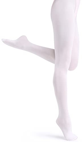 Medias de ballet para niñas y mujeres 90D convertibles, medias de danza suaves con pies y agujeros, S