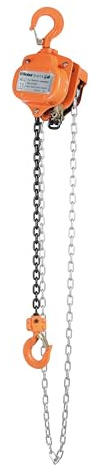 Beta 8143 WLL t 1,0 - Paranco Manuale a Catena con Gancio Robusto, Altezza Sollevamento 3M e Portata 1000 Kg, Singola Catena da 12 Kg