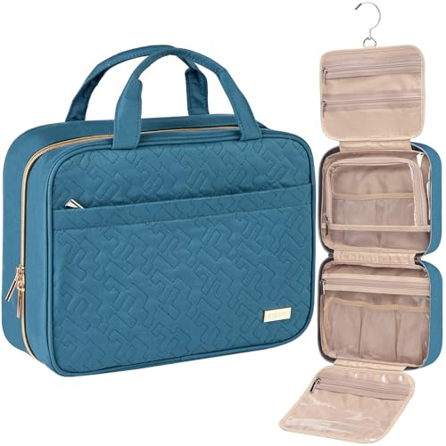 NISHEL Travel Toiletry Bag for women, Portable Hanging makeup Organizer