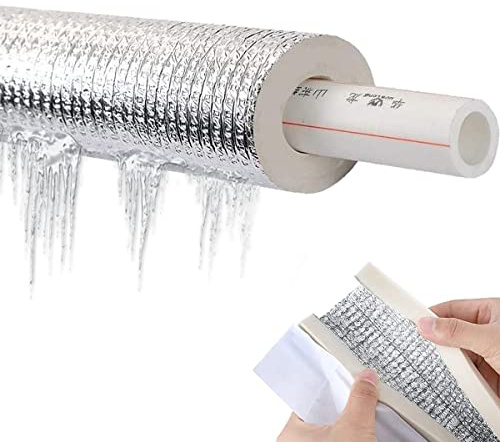 Plerile Isolation De Tuyau, Tuyau en Mousse ID 27 Mm-250 Mm pour Tuyau d'eau Chaude Et Froide, Tube D'isolation Thermique Ignifuge Étanche avec Feuille D'aluminium (Size : ID145mm(5-1/2))