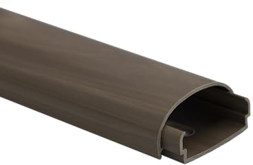 10m KOMIB Kabelkanal/Kabelkanäle/Kabelführung - Verschiedene Größen und Farben - Schraubbar - 5 x 2m Stangen - (Braun - Holz Design, 40 x 20 mm)