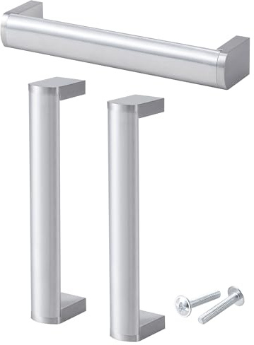Stahlia Möbelgriffe Edelstahl 160mm Schrankgriffe oval (10 Stück) Griffe Möbel Küchengriffe Schubladengriffe Schranktürgriffe Türgriffe Küche Stangengriffe