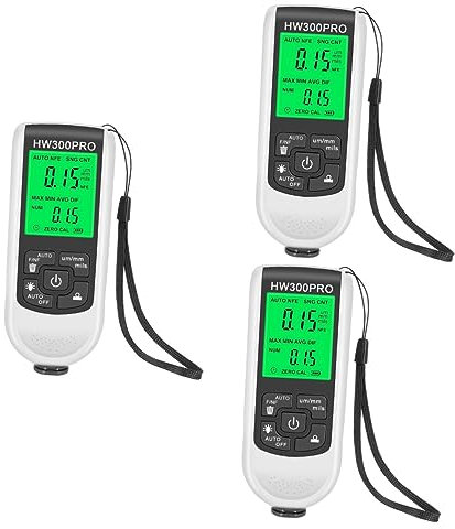 ULTECHNOVO 3pezzi Misuratore Di Spessore Rivestimento Auto Strumento Digitale Per Misurazione Vernice Con Alta Precisione e Design Professionale Per Officine e Laboratori