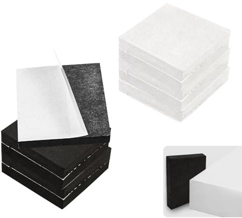 Udewo Anti Shake Fixer Headboard Stoppers - 10 PCS Self Adhesive Bed Frame Noise Stopper Wall Protector for Bed Wall & Furniture Foam Headboard Bumper