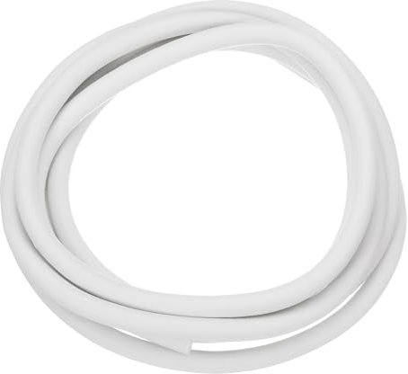 sourcing map Silicone Foam Seal Strip, 8mm(0.31) Dia 2 Meters(6.56 Ft) Long Sponge Rubber Weather Seal Strip Round Rubber Cord Solid for Machinery and Industries, White